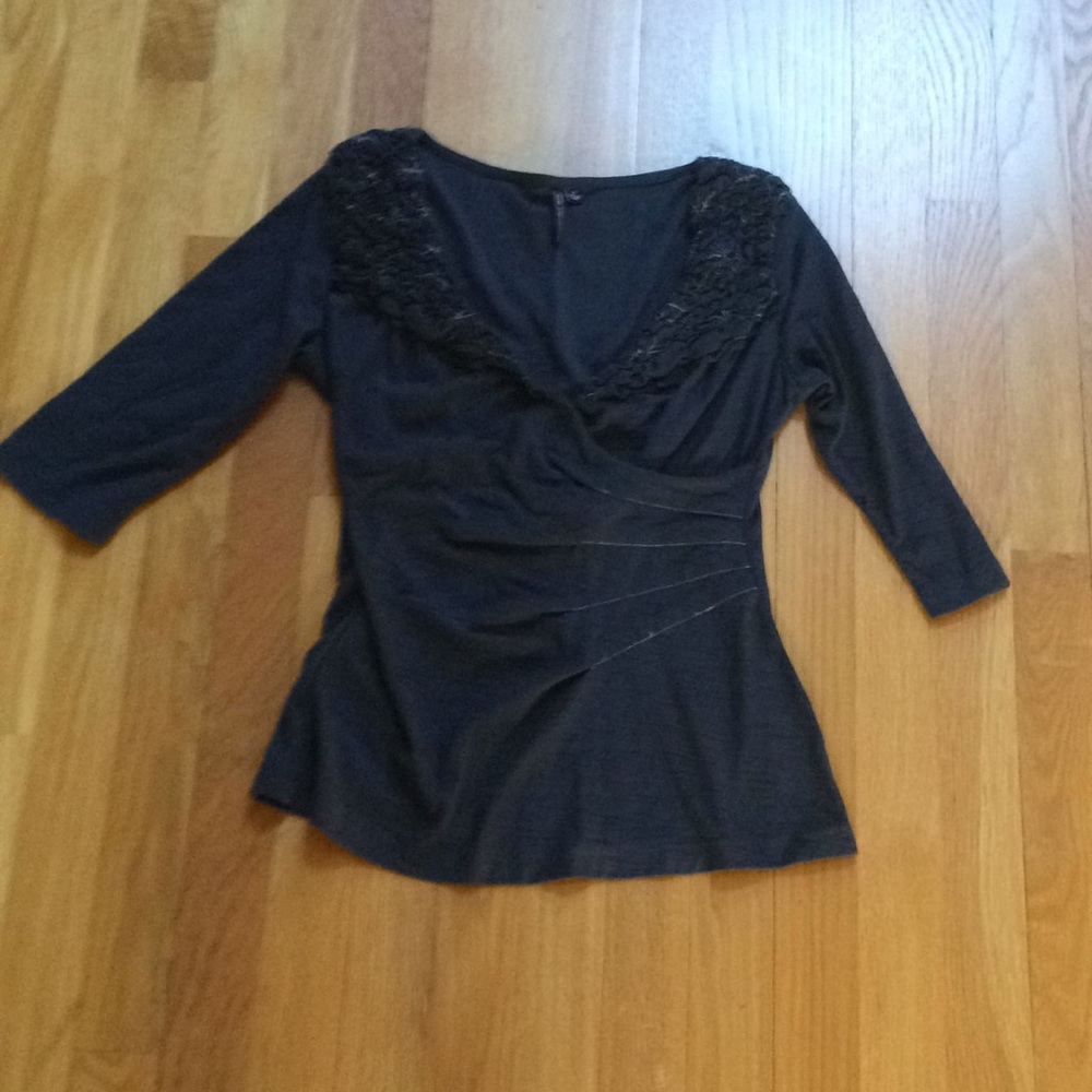Shirt Navy brand one September petite 3/4 sleeves